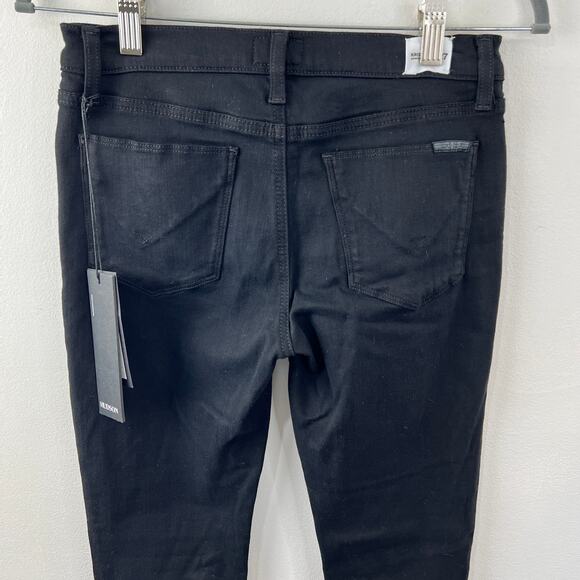 HUDSON Black 27 Denim Jeans Cotton Mid Rise Krista Super Skinny Regular Fit NEW - Picture 6 of 11